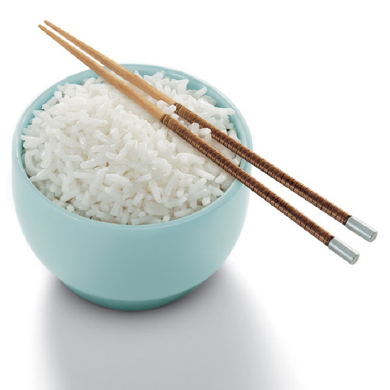 ¿Cuántas calorías tiene el arroz jazmín cocido?