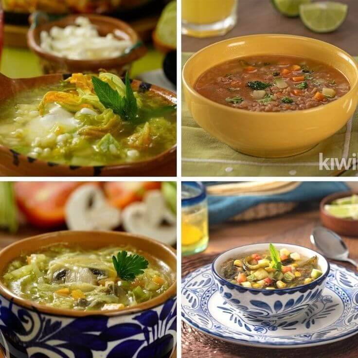 ¿Qué alimentos contiene la sopa?