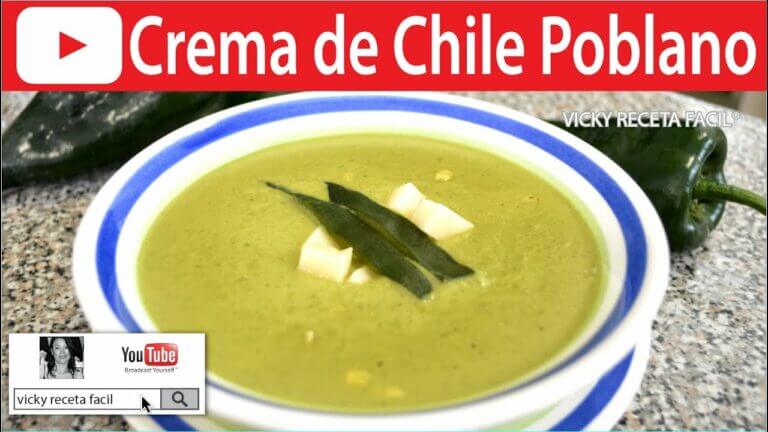 Crema de chile poblano